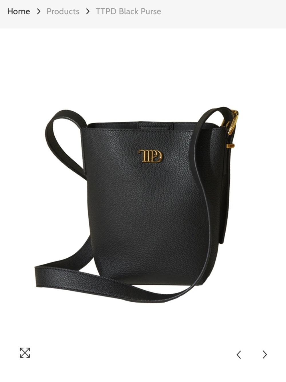 NWT! TTPD Black Bucket Bag